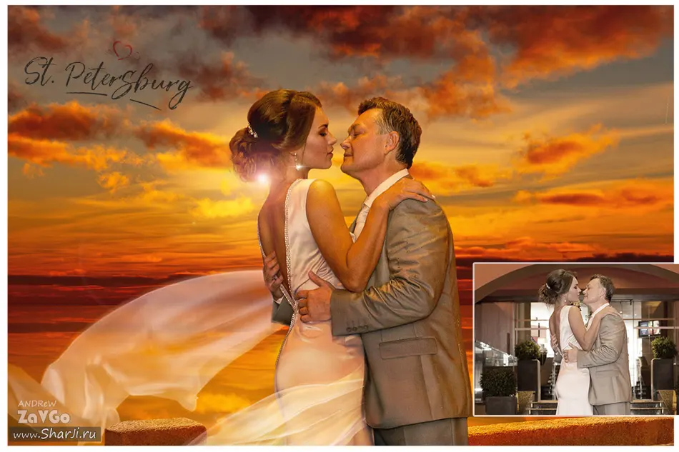 Love story Свадебный Фотошоп до и после