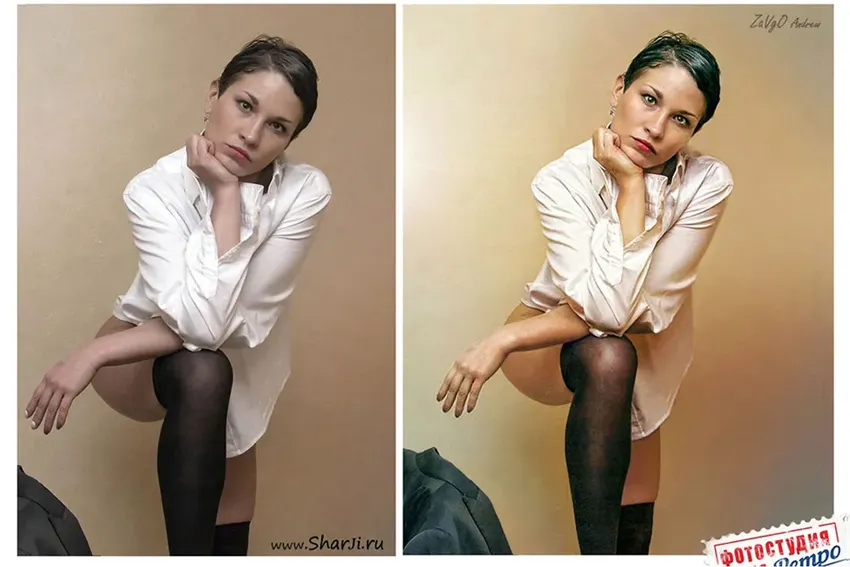 retouching before and after Photoshop
