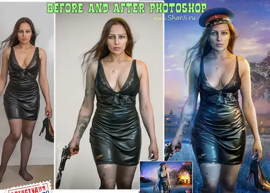 До и после Фотошопа